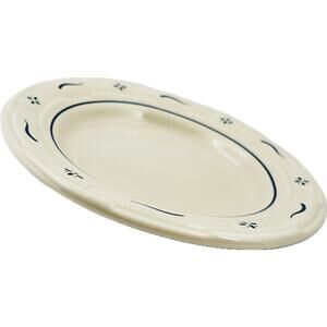 Longaberger Pottery Woven Traditions Blue 7.25 Inch Bread Plate